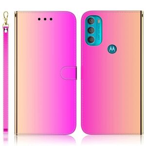 Generic Mirror Motorola Moto G71 5G Flip Etui - Rose Pink
