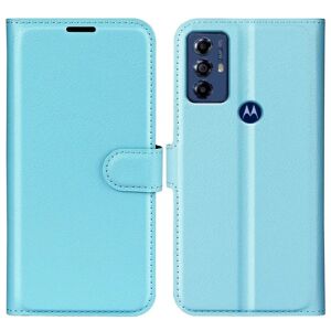 Generic Klassisk Motorola Moto G Play (2023) Flip Etui - Blå Blue