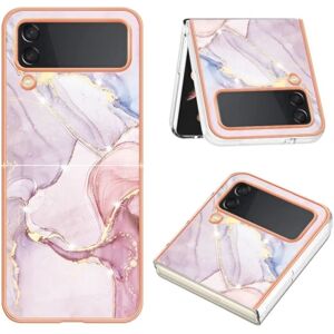 Generic Marble Samsung Galaxy Z Flip4 Etui - Rose Guld Marmor Pink