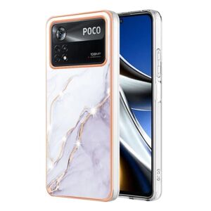 Generic Marble Xiaomi Poco X4 Pro 5G Etui - Hvid Marmor White