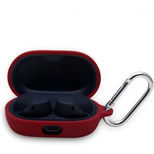 Generic Jabra Elite 7 Active silicone case with keychain - Wine Red Red