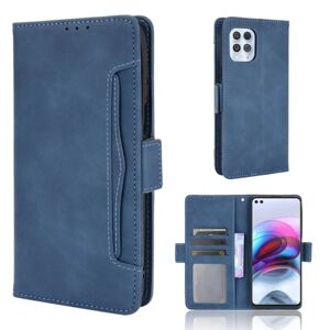 Generic Modern-styled Læder Pung Etui til Motorola Moto G100 / Edge S - Blue