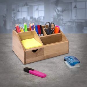 Bambus Skrivebord Tidy Organizers Pen Blyantholder Brev