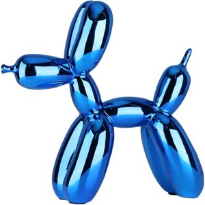 AUGRO Skinnende galvanisering ballonhundestatue (blå, 3,9*3,9*1,6 tommer)