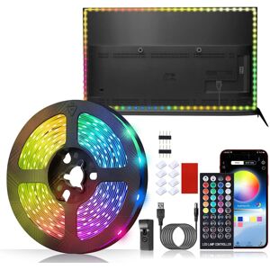 Led-lys til tv 3M.Tv led-lys, TV-baggrundslys, USB LED-strip-lys med fjernbetjening, 5050 RGB DIY-farveskiftende LED-strip-lys (3M)