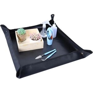 Plantepottemåtte,vandtæt plantemåtte,bærbar pottefælde Plantetransplantationsmåtte black floor mat 75cmX75cm