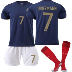 22-23 VM Frankrig Hjemme fodboldtrøjesæt W 7# GRIEZMANN 28