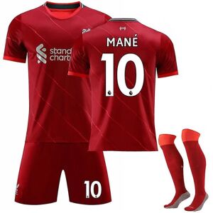 21/22 Liverpool Hjem Salah Fodboldtrøje Træningssæt yz MANE NO.10 26 (140-150)