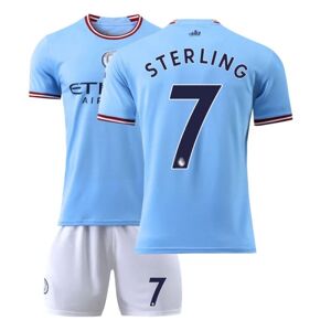Manchester City trøje 22-23 fodboldtrøje voksentrøje nummer STERLING 7 3XL