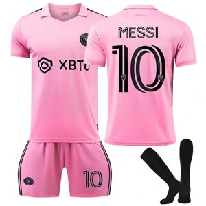 Inter Miami Lionel Messi #10 fodboldtrøjepakke T-shirt. pink 26