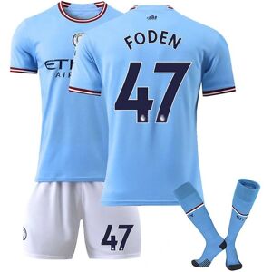 Manchester City trøje 2223 Fodboldtrøje Mci trøje vY FODEN 47 Kids 26(140150)