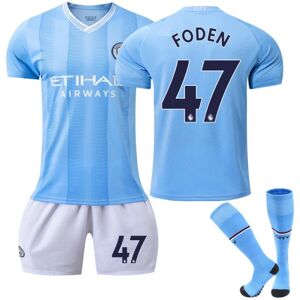 23-24 Manchester City Home Børnefodboldtrøje nr. 47 FODEN Z X 10-11 years