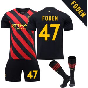 22/23 Manchester City Ude fodboldtrøje træningssæt -1 FODEN 47 Kids 24(130-140CM)