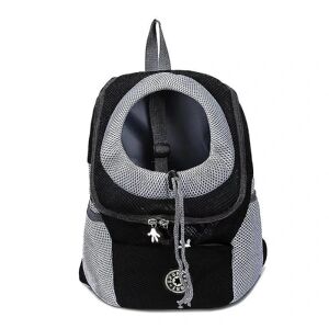 Rejser Pet Hundebærer Puppy Travel Mesh rygsæk Bærbar front skuldertaske H Black S