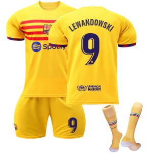 22-23 Barcelona udebane fodboldtrøje for børn nr. 9 Lewandowski / 24