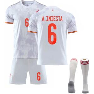 Spanien Jersey fodbold T-shirts Trøjesæt til børn/unge A.INIESTA 6 home L