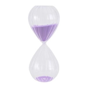 1 stk 30 minutters stribet timeglas Halvtimes tid Sandglas (lilla 30 minutter) Lilla20x8cm Purple 20x8cm