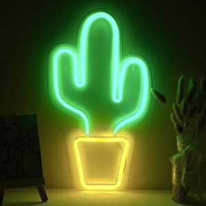 1 stk LED neonlysskilt Cactus USB Natlys Dekorativt skilt fo