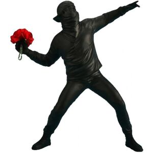 Resin Decor Banksy Flower Thrower Statue Skulptur Hjem Ornament