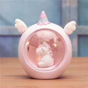 Unicorn Pink Star Lampe Natlys Pige Hjerte Kreativ Gave Ornam