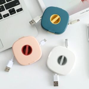 3 stykker USB-kabelopruller Udvidbar opladerledningsholder Tom Ph