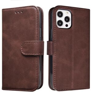 Nkobee iPhone 15 Pro Max etui - 8 farver 4-kort slot Dark brown