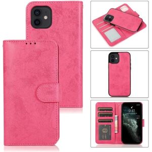 Leman iPhone 12 - Praktisk stilfuldt dual-funktion pungetui Rosa