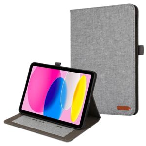 MTK Til iPad 10.9 (2022) Tabletetui Dækstof Tekstur - Grå Grey