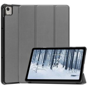MTK Nokia T21 Tri-fold Stand Wake/Sleep Cover Tablet-etui - Grå Grey