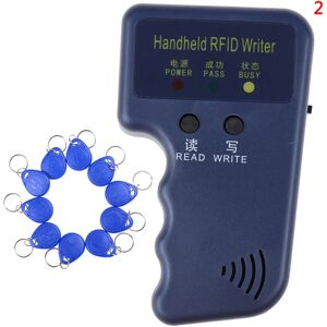 Jettbuying 125KHz håndholdt RFID-skriver/kopimaskine/læser/duplikator med 1 Blue Duplicator +10PCS ID Tags