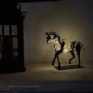 Hestemetalstatue, gave til rytter, hesteskulptur metal LED dyreskulptur Hjem restaurant dekoration Housewarming gave