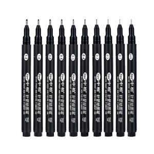 8 stk sorte tynde liner penne Mini liner Fineliner tegnepenne til kunstner Illustration Teknisk Drag