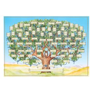 Mwin Family Tree Map Personligt Stamtræ Lærred, 40*60CM
