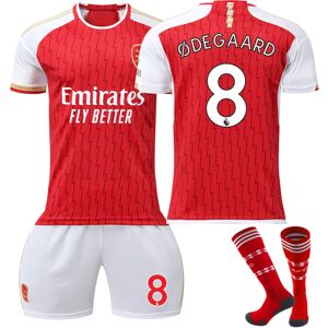 23-24 Arsenal hjemmefodboldtrøjesæt 7 Saka 8 Odegaard 9 Jesus 11 Martinelli-trøje XXXL NO.8