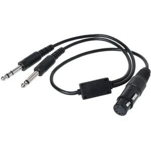 Sort Aviation Headset til bus XLR til GA (Dual Plug) Pilot Headset Adapter