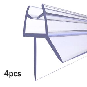 4 stk Hjem til Bundbruser Dørforsegling Strip Glasskærm 4 Til 6mm Nem installation