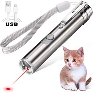 unbranded USB-opladning Tre-i-en Laser Drille Cat Stick Lilla Lys Lighting Laser Infrarød Månelys Kattelegetøj (2-pak)