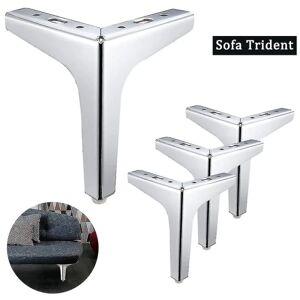 1/4 stk Metalmøbler Sofaben Gør-det-selv-skab Fødder Møbelben Boligindretning Silver 1PC 17cm