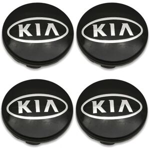 Sort kia bilhjul centerkapsler navkapsel 60mm 4 stk til picanto, rio, forte, ev, soul, ceed