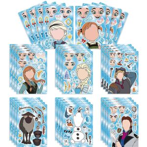 32 stk. Gør-det-selv frosne tema Make-a-face Stickers Pack, Tegneserie Sjov Stickers Decals Håndværkssæt Børnelegetøj til festdekoration,belønningsgaver