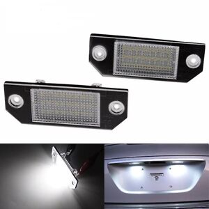 2 stk Led nummerpladelampe 12v hvidt lys Passer til Ford Focus C-max Mk2 - hvid