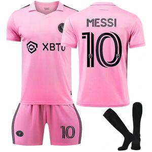 Inter Miami Lionel Messi #10 Fodboldtrøjepakke T-shirt Goodies fodbold pink 22