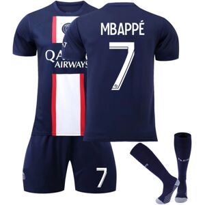 Mbappe #7 2023 Paris Saint-Germain fodboldtrøje fodboldtrøje til voksne børn Kids 22(120-130cm)