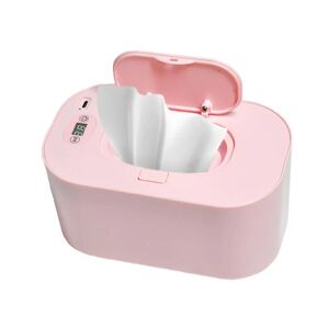 Baby Wipe Warmer med digital skærm Stor kapacitet Baby vådservietter Varmer Dispenser USB-drevet, pink Adjustable Temperature