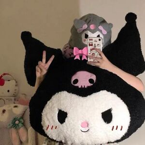 65*70 cm Kawaii Sanrios blød udstoppet plyspude Kuromi Melodi tegneserie Stor plysdukkepudepude pigegave 65X70CM kuromi-1