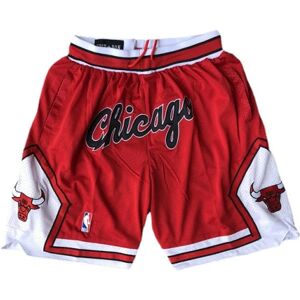 NBA Chicago Bulls broderede basketballshorts Red S