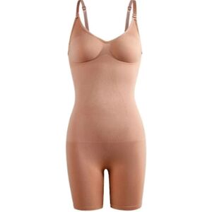 Damsömlösa Shapewear Magkontroll Body Shaper Bekväm for kvinder under klänning SKIN COLOR S M