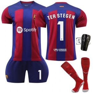 23-24 Barcelona hjemmefodboldsæt #1 Ter Stegen træningssæt Kids 26(140-150CM)