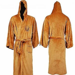 Star War badekåbe Jedi Sith Hood Robe Cloak Fleece kjole brown XL