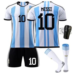 2022 World Cup Argentina fodboldtrøje børn nr. 10 Messi S